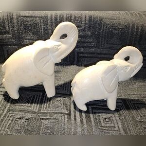 Elegant Cream Elephant Wall Art Set